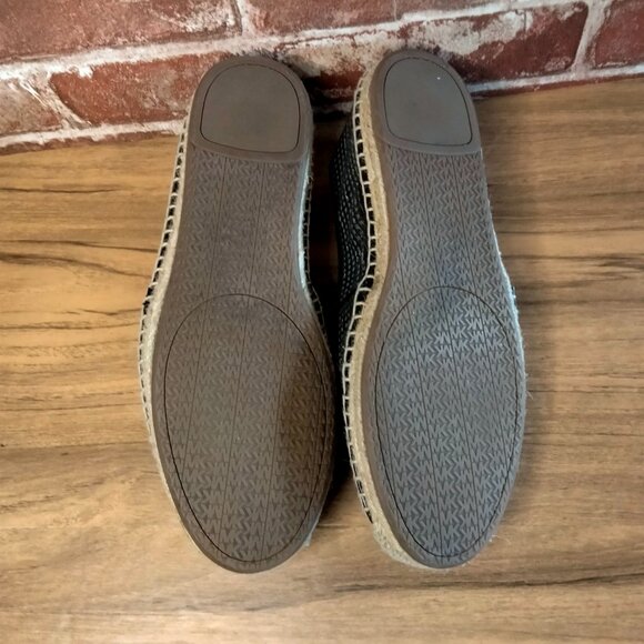 Michael Kors Loafers Womens Size 7 Black MK Slip on Flats - Picture 4 of 7